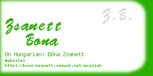 zsanett bona business card